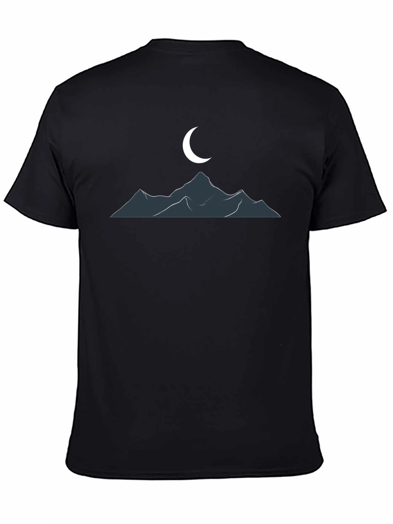 Mountain Moon Graphic T-Shirt - Classic Black Tee