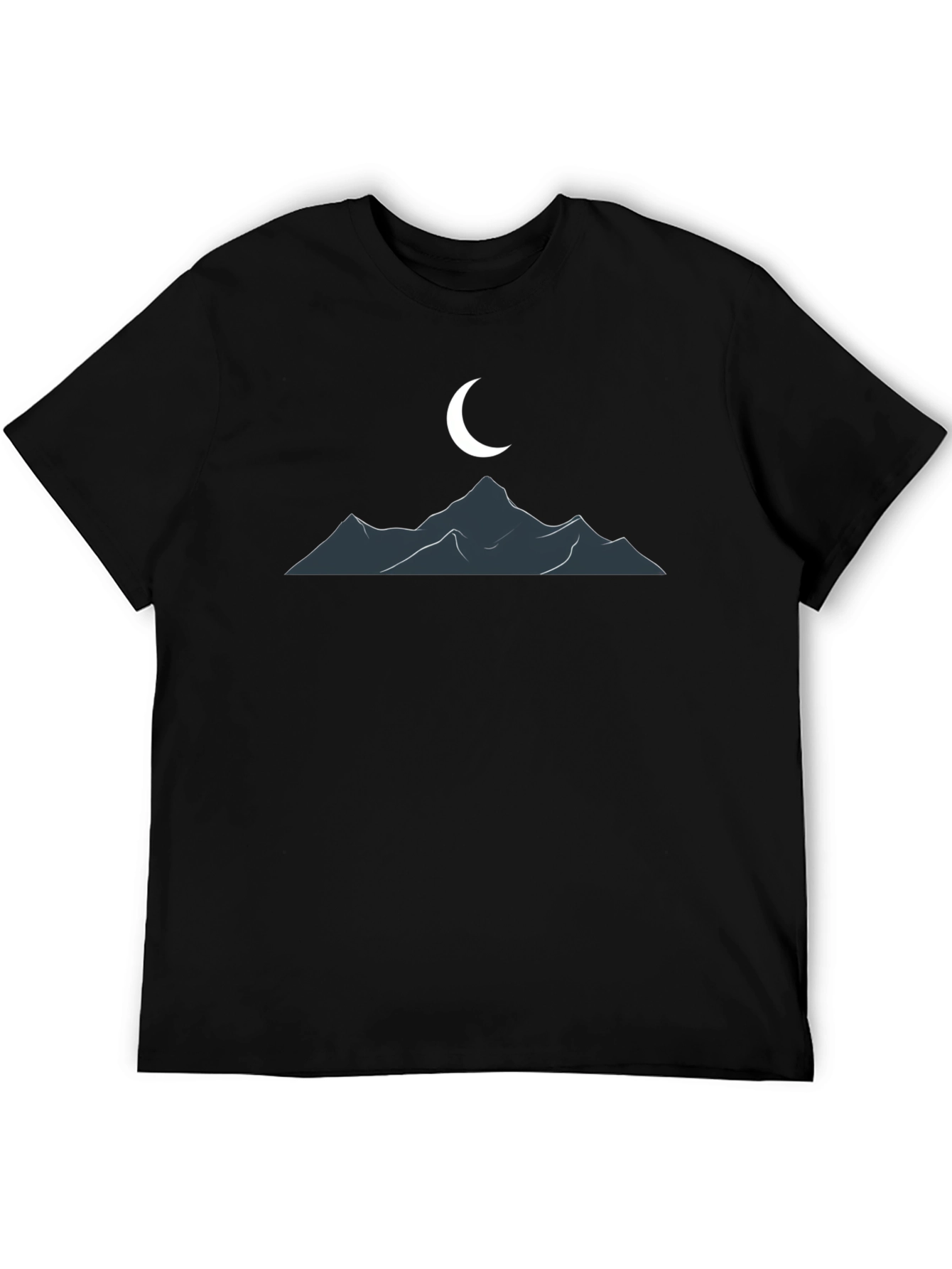 Mountain Moon Graphic T-Shirt - Classic Black Tee