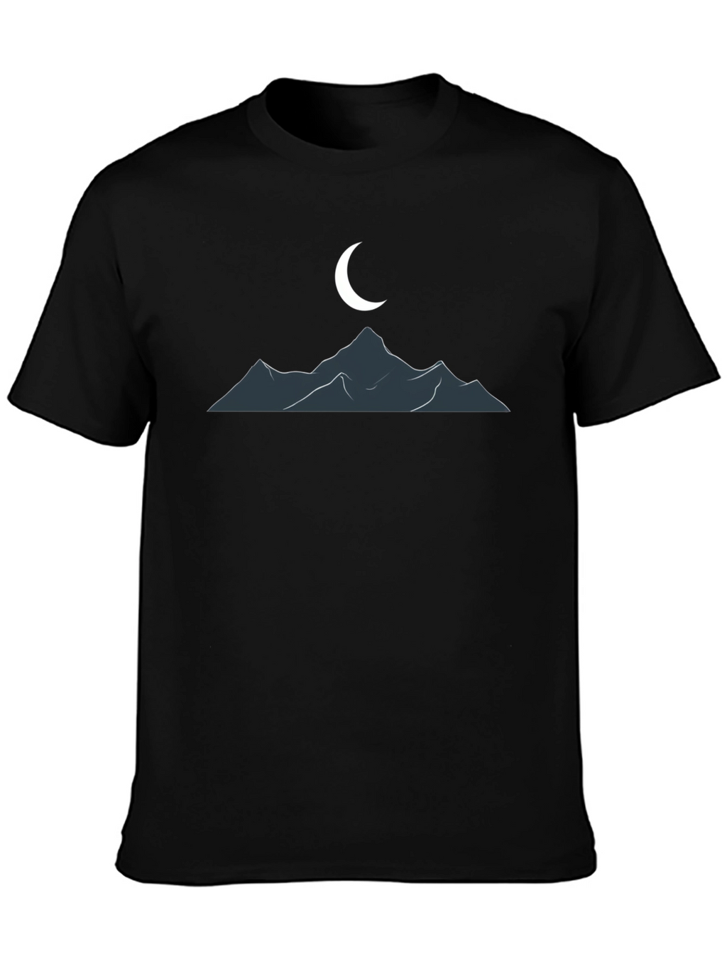 Mountain Moon Graphic T-Shirt - Classic Black Tee