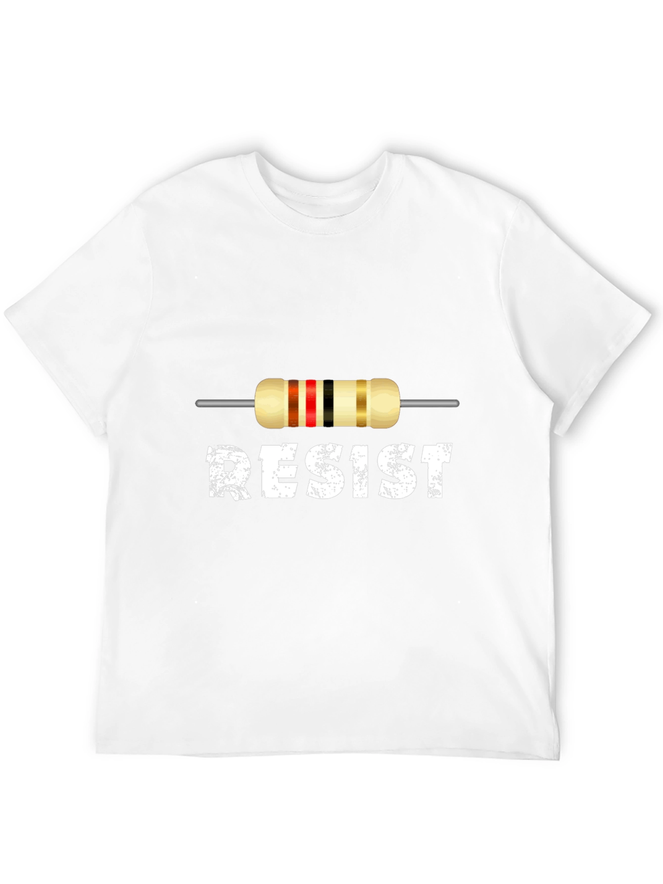 Resist Resistor Funny Electronics Geek Black T-Shirt