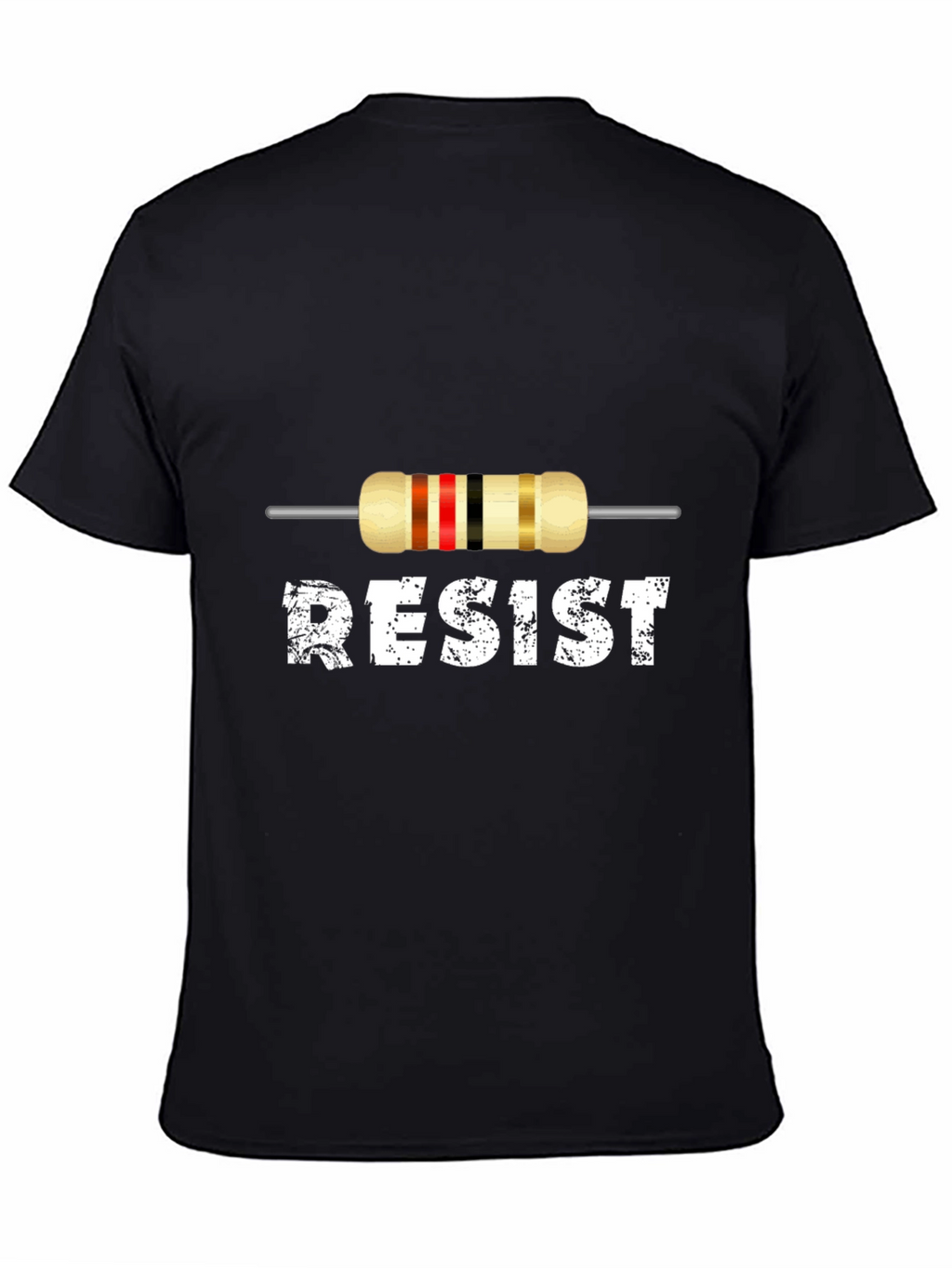 Resist Resistor Funny Electronics Geek Black T-Shirt