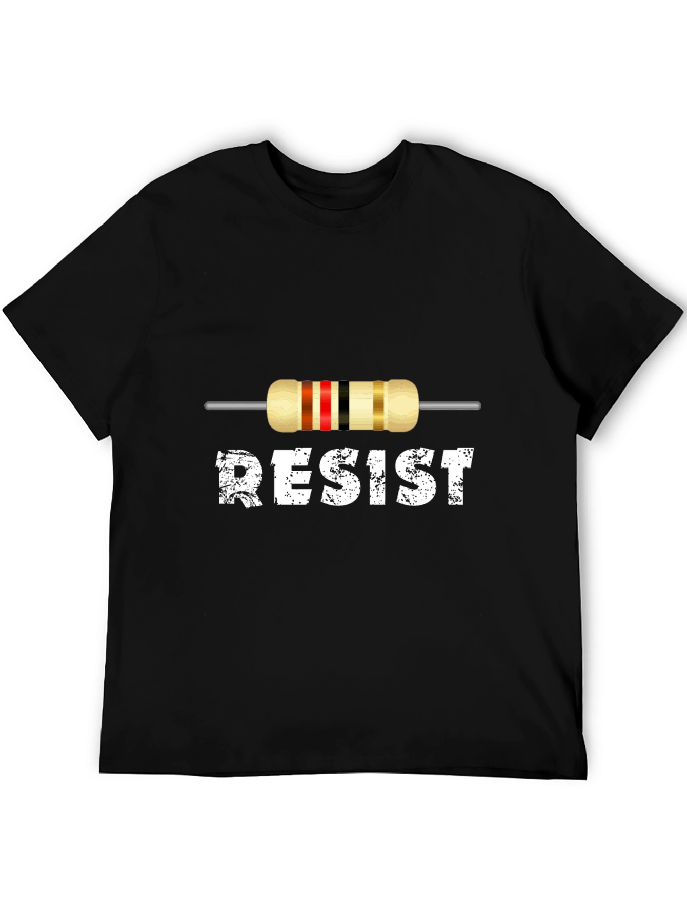 Resist Resistor Funny Electronics Geek Black T-Shirt