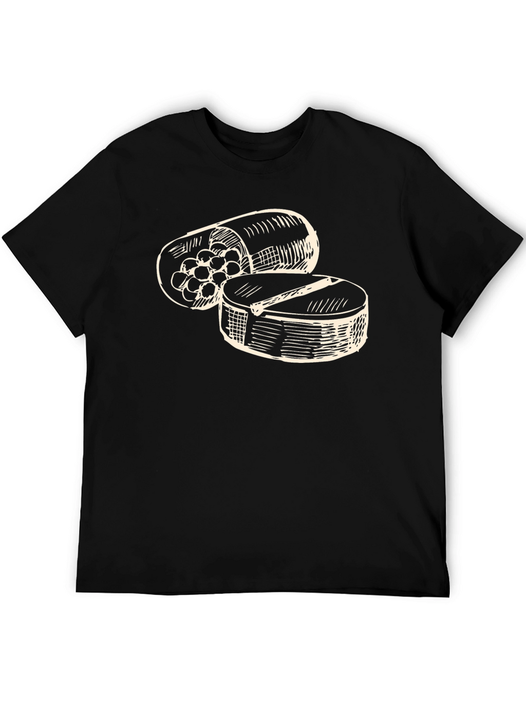 Pills Graphic Black T-Shirt | Stylish Casual Wear