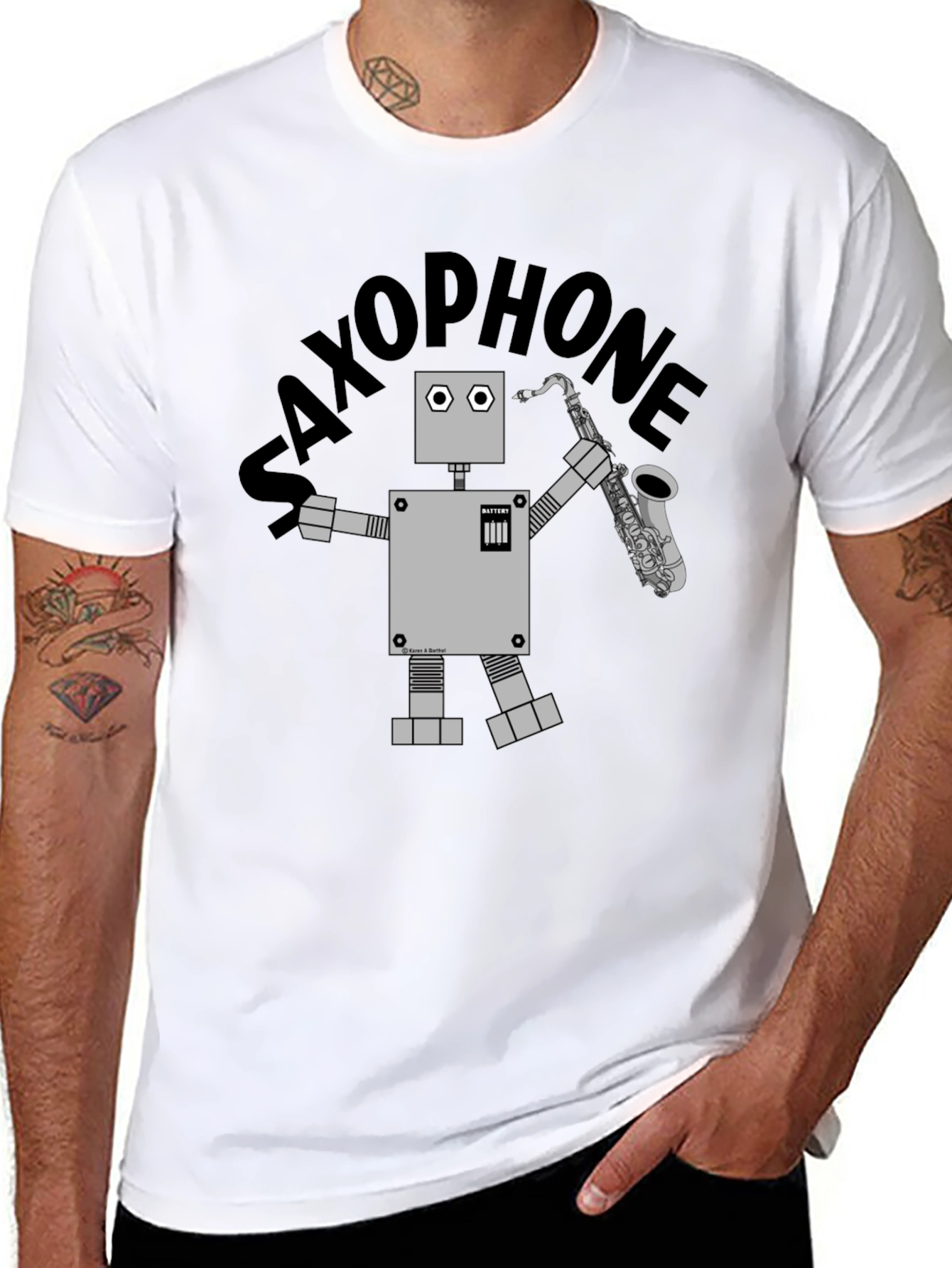 Robot Saxophone T-Shirt
