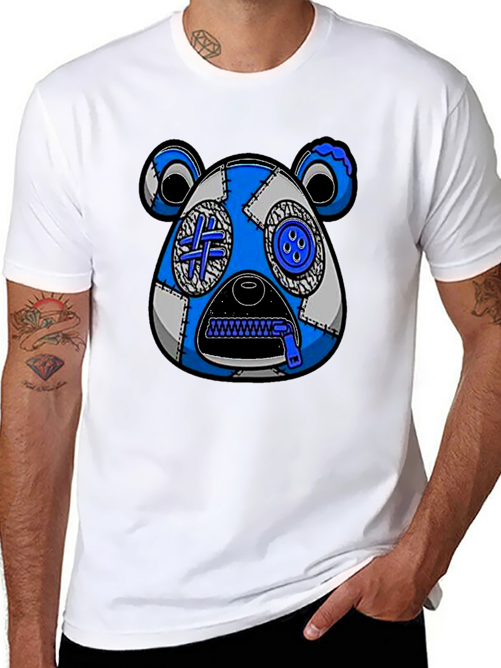 Blue Bear Graphic Tee - Unique Streetwear