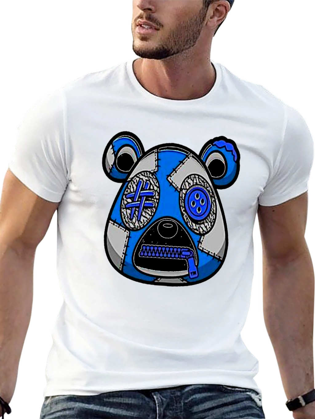 Blue Bear Graphic Tee - Unique Streetwear
