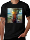 Coastal Doorway Graphic Tee - Unique Art T-Shirt