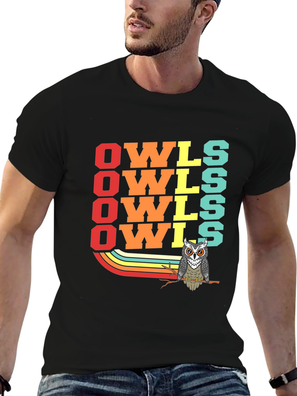 Retro Owls Graphic Tee - Unique Bird Lover Gift