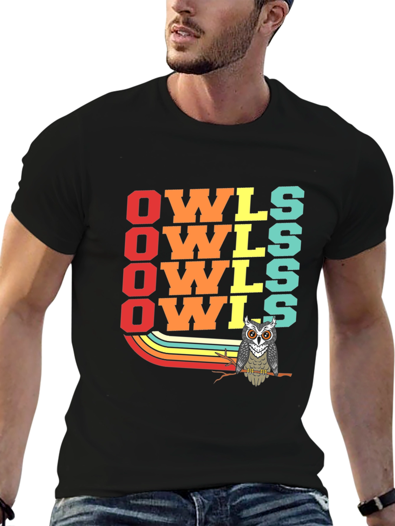 Retro Owls Graphic Tee - Unique Bird Lover Gift