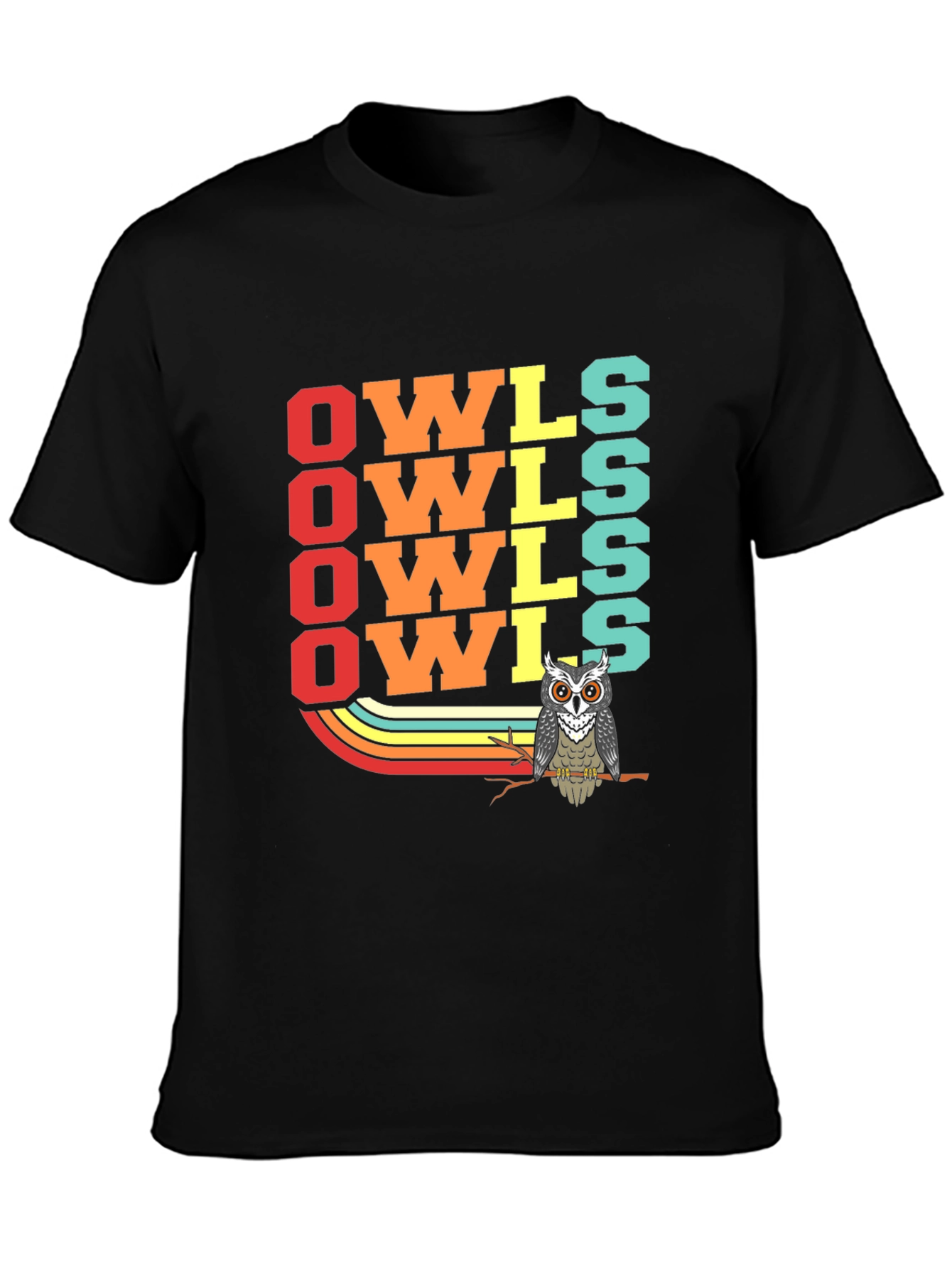 Retro Owls Graphic Tee - Unique Bird Lover Gift