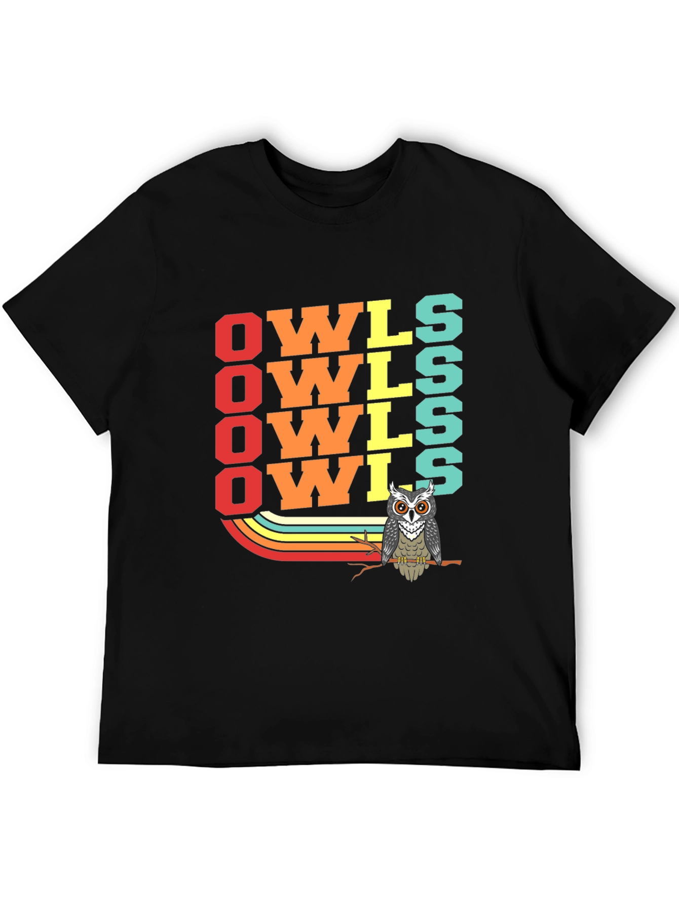 Retro Owls Graphic Tee - Unique Bird Lover Gift