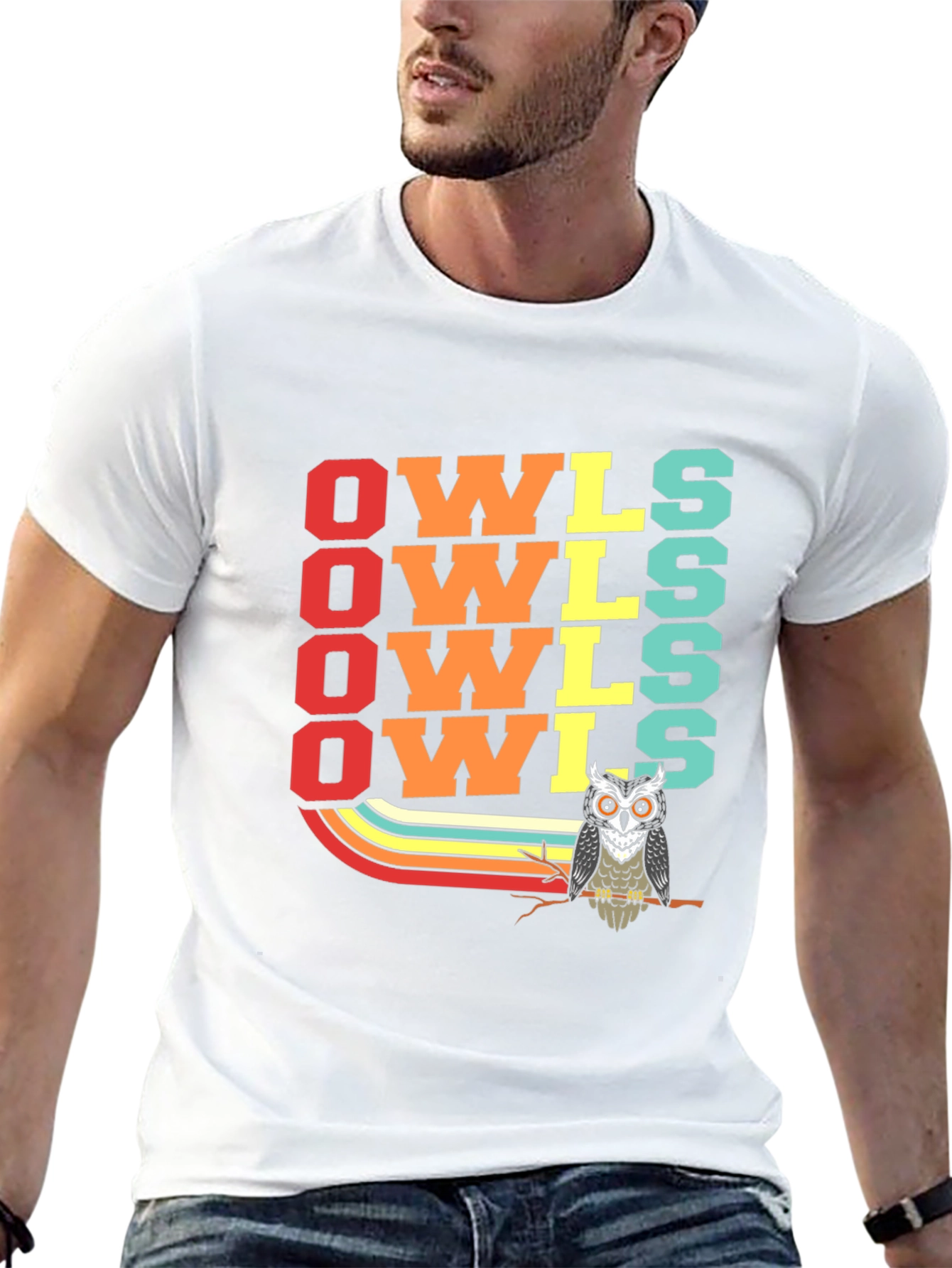 Retro Owls Graphic Tee - Unique Bird Lover Gift