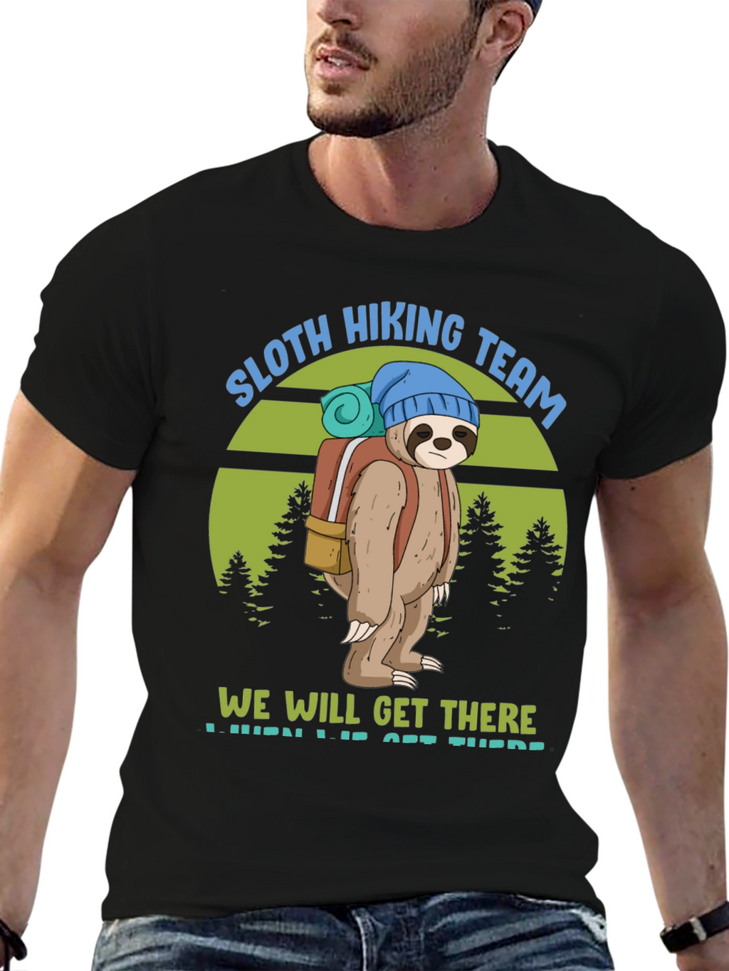 Sloth Hiking Team T-Shirt - We Will Get There