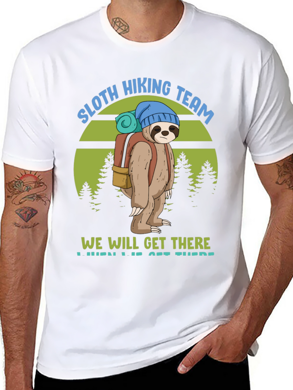 Sloth Hiking Team T-Shirt - We Will Get There