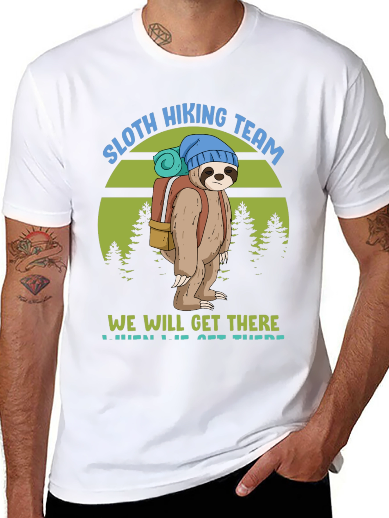 Sloth Hiking Team T-Shirt - We Will Get There