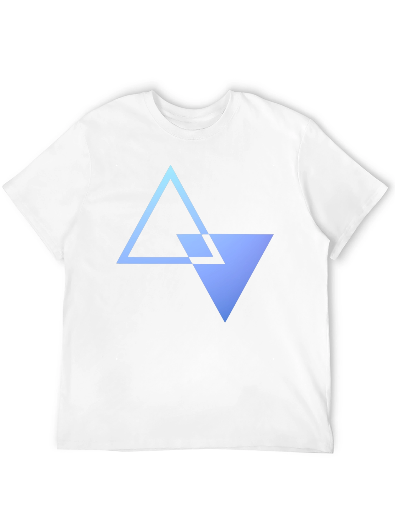 Geometric Triangle Graphic Tee - Modern Black T-Shirt