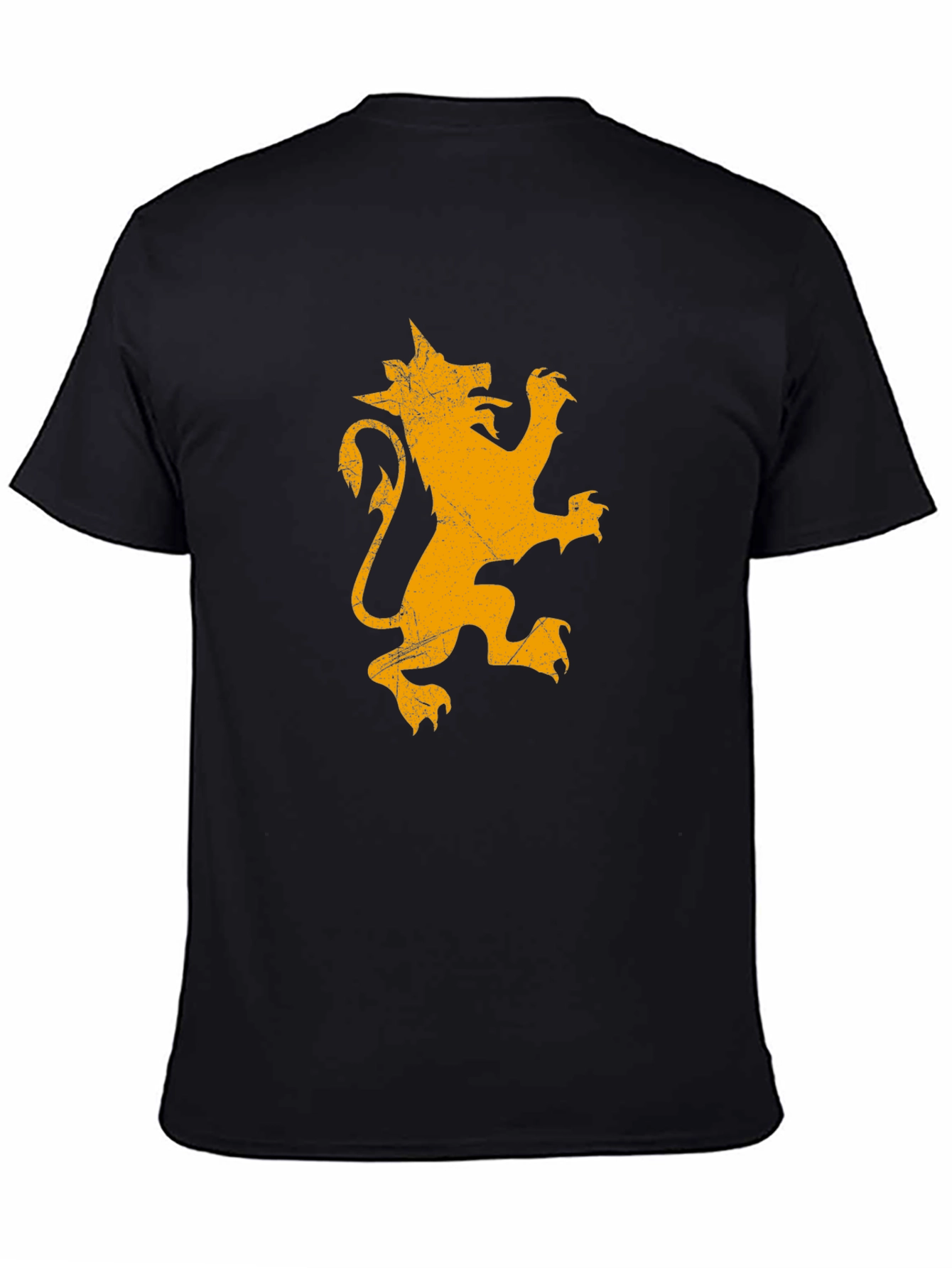 Lion Emblem Graphic T-Shirt - Black