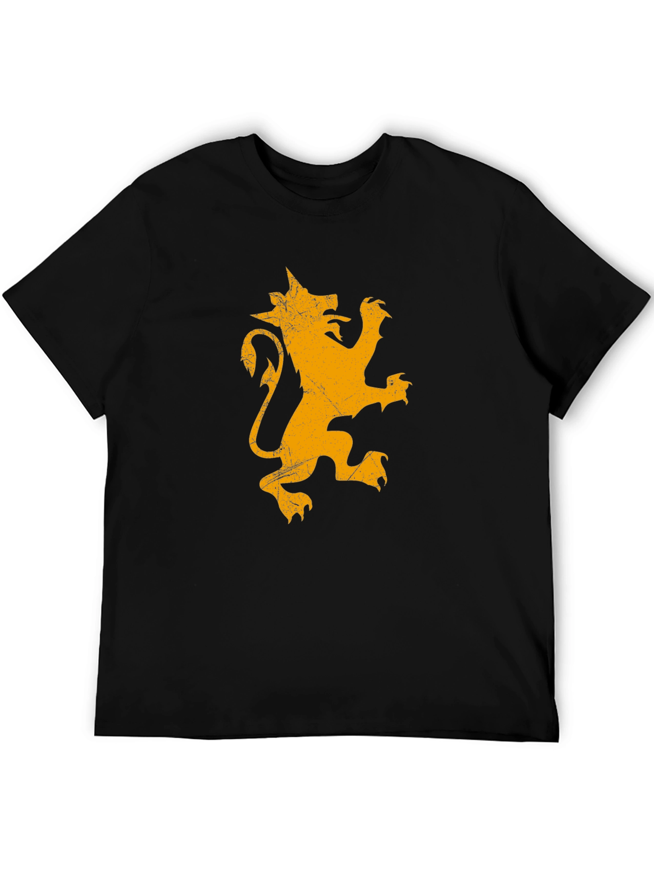 Lion Emblem Graphic T-Shirt - Black