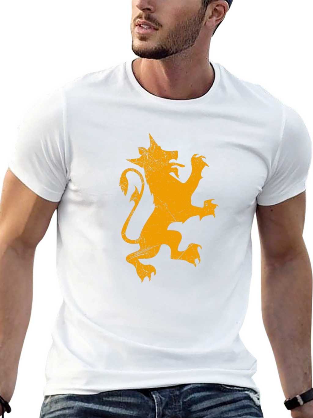 Lion Emblem Graphic T-Shirt - Black