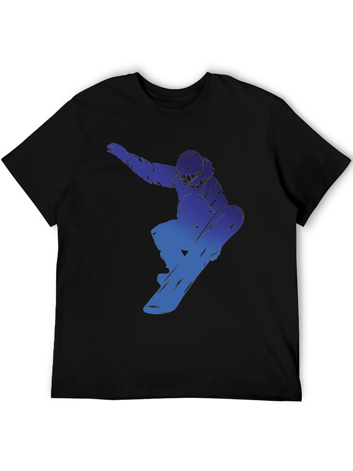 Snowboarder Graphic Tee - Cool Blue Design