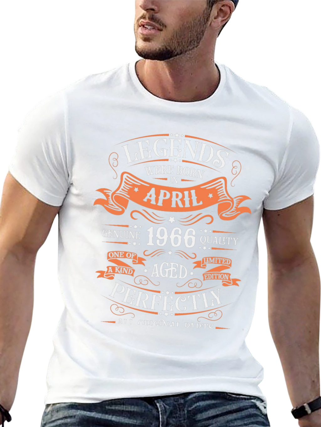 Legends Born in April 1966 Birthday T-Shirt