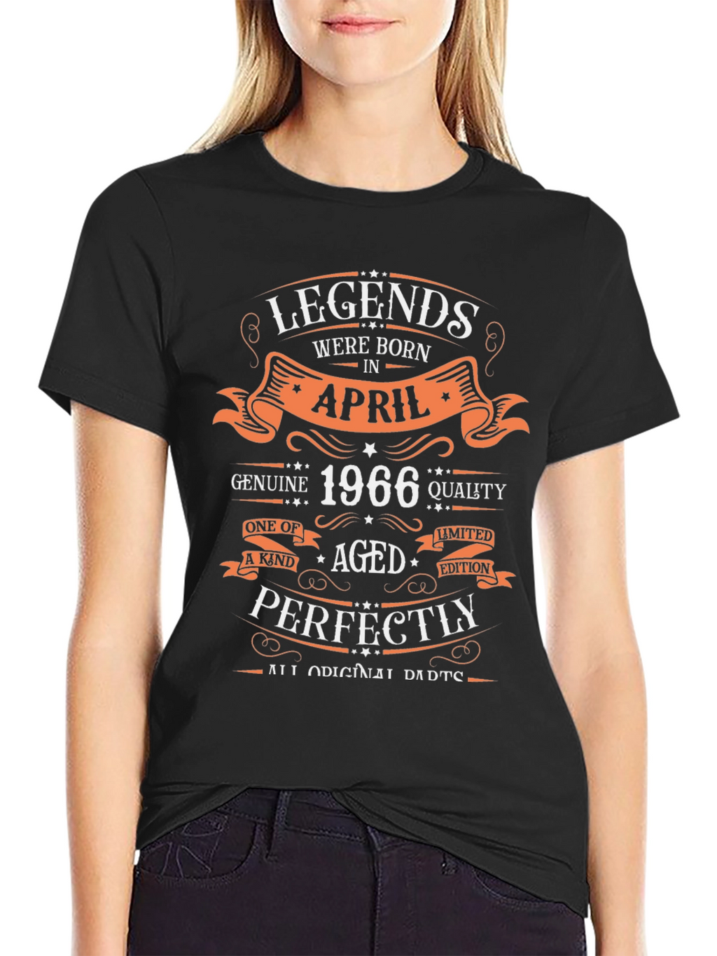Legends Born in April 1966 Birthday T-Shirt