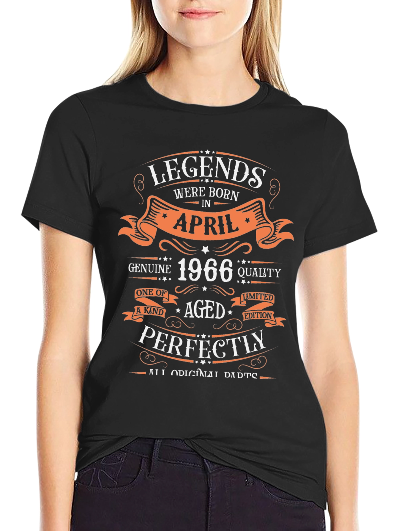 Legends Born in April 1966 Birthday T-Shirt