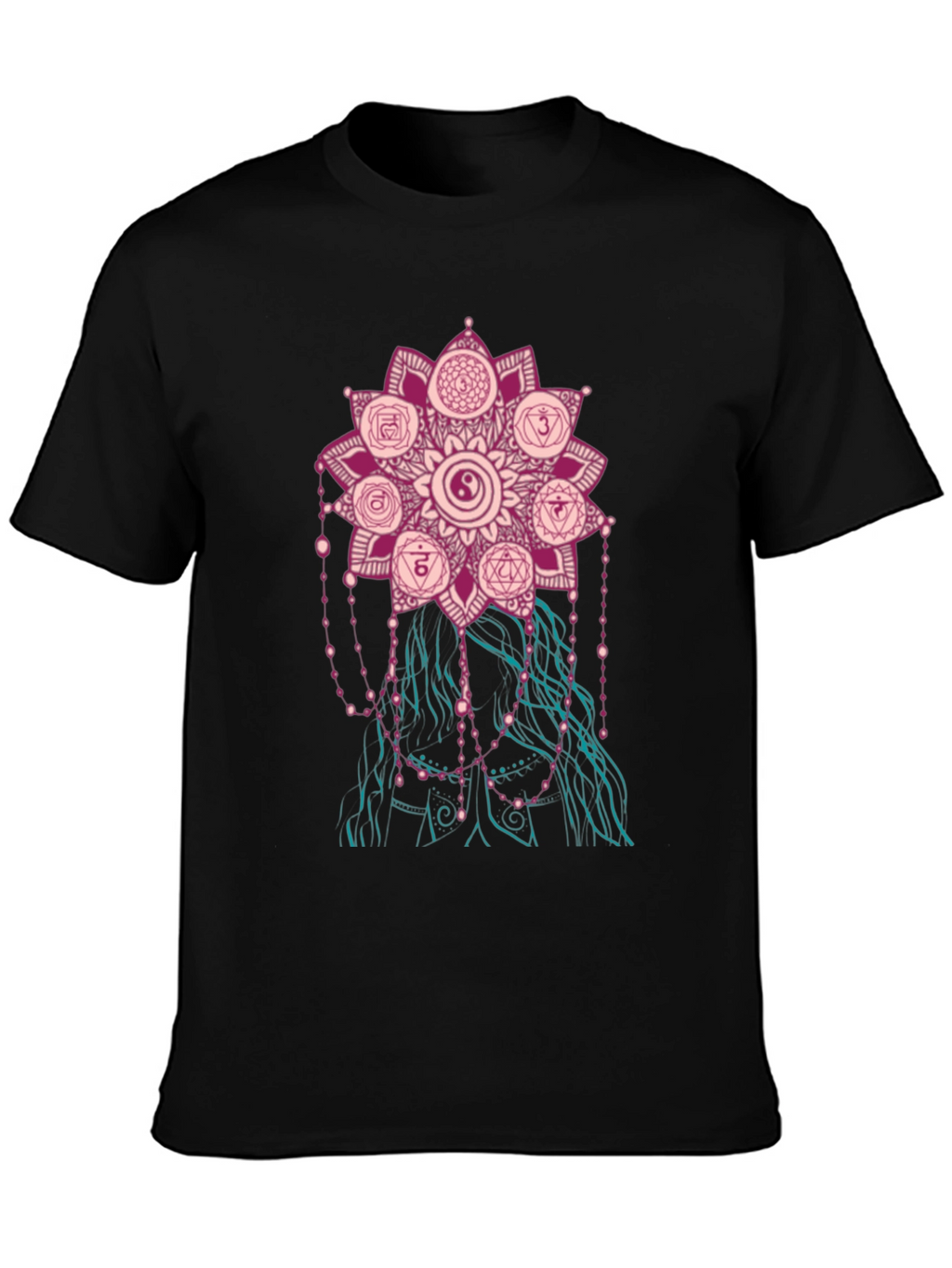 Chakra Mandala Graphic Tee - Stylish Spiritual Design