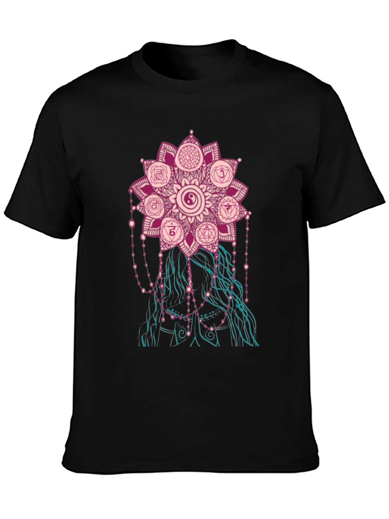 Chakra Mandala Graphic Tee - Stylish Spiritual Design