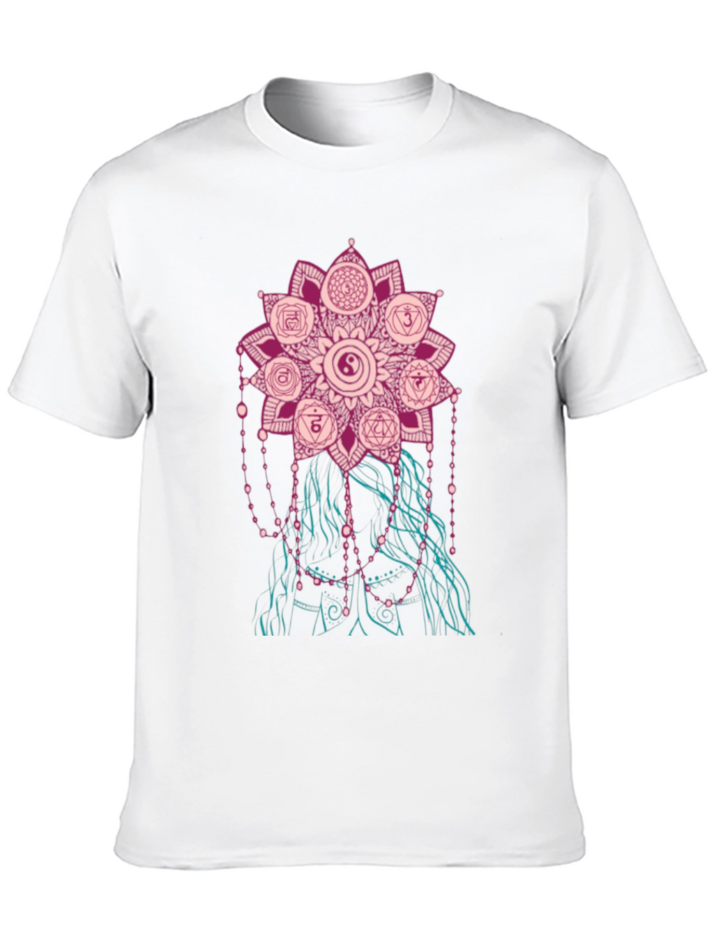 Chakra Mandala Graphic Tee - Stylish Spiritual Design