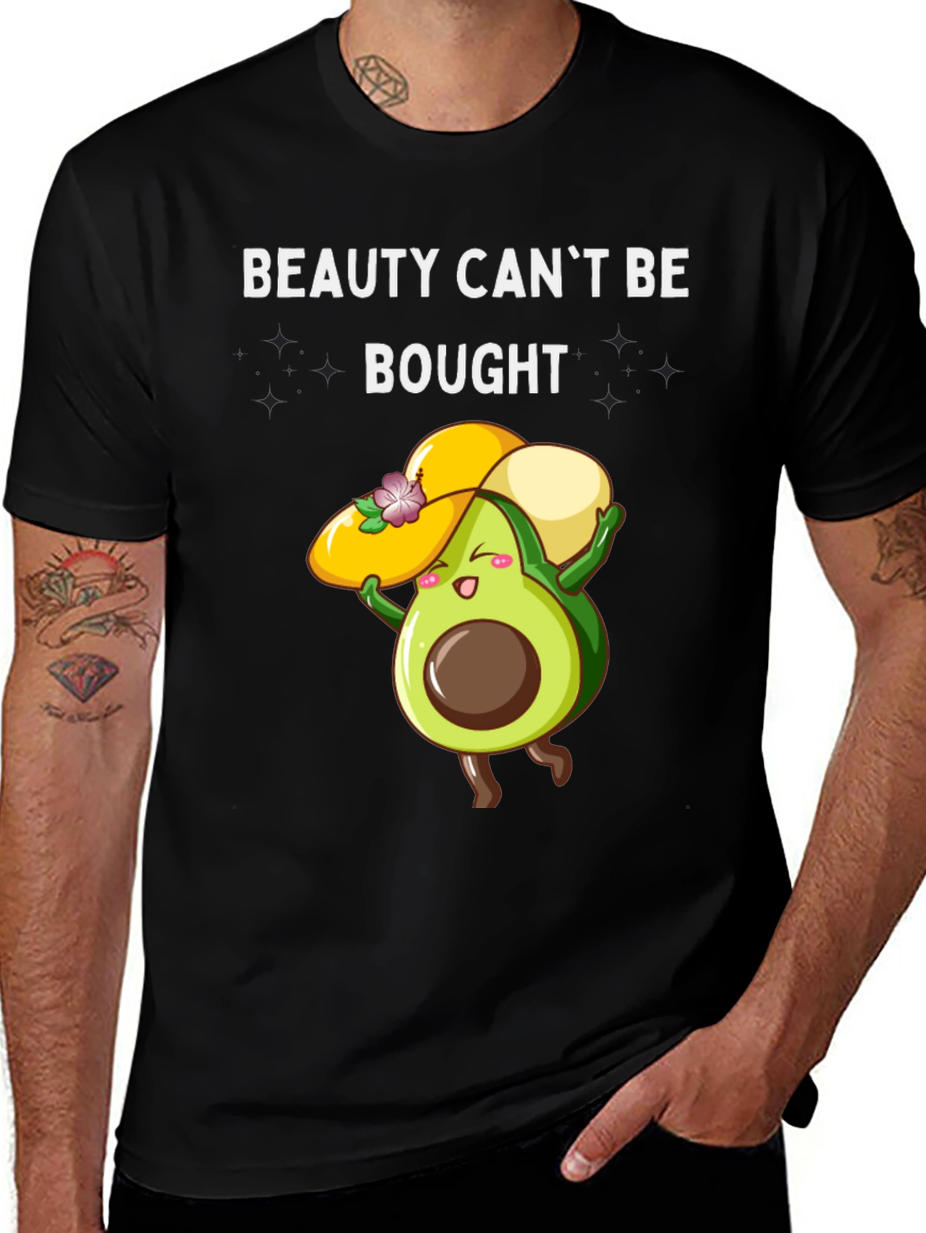 Beauty Cant Be Bought T-Shirt Avocado Graphic