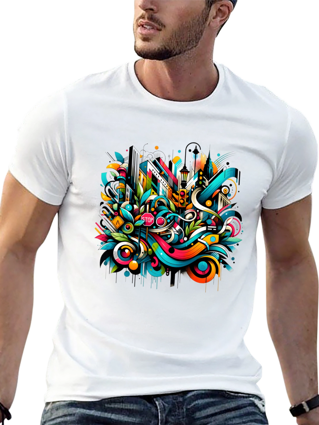 Urban Art Black T-Shirt