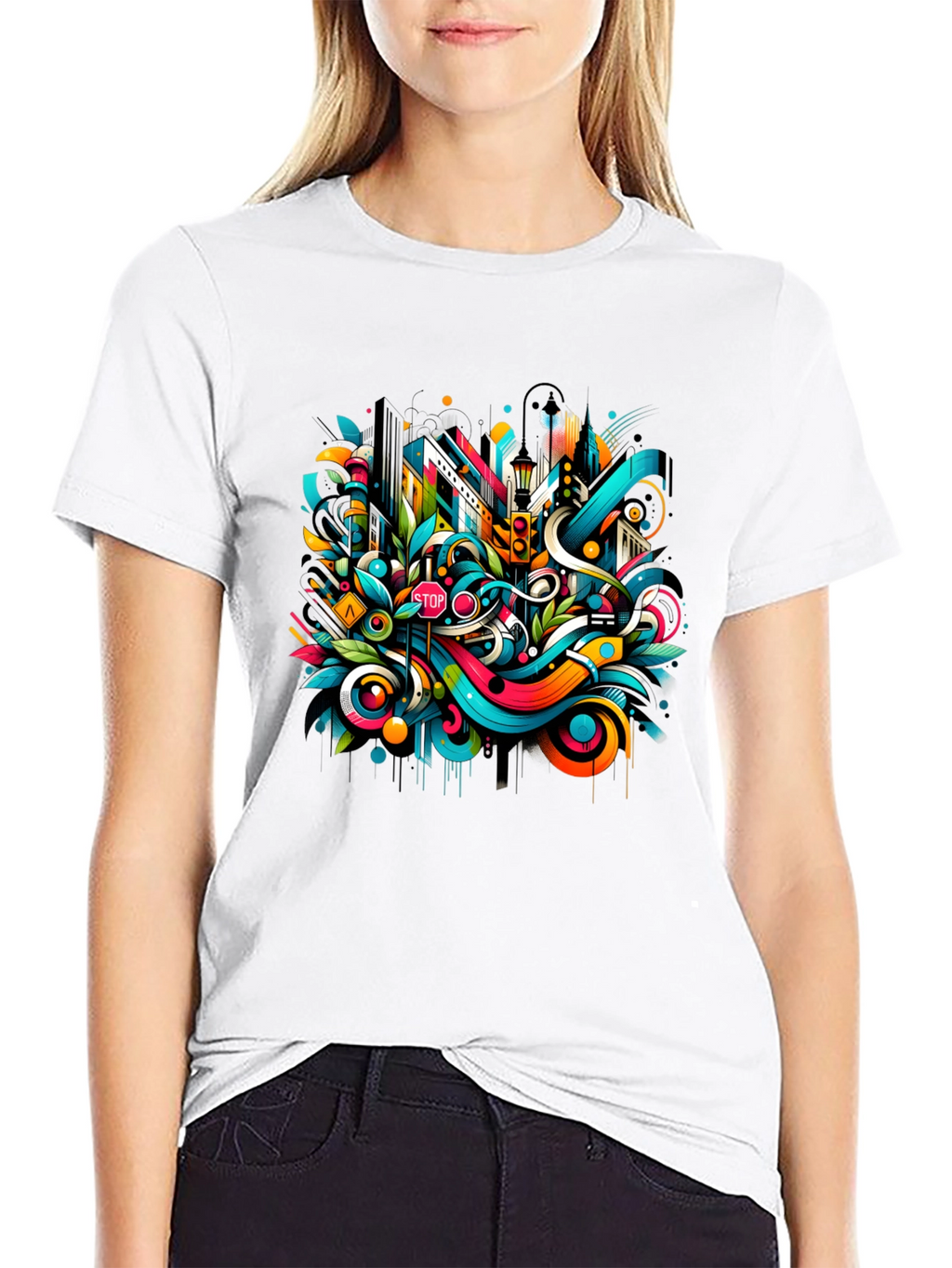 Urban Art Black T-Shirt