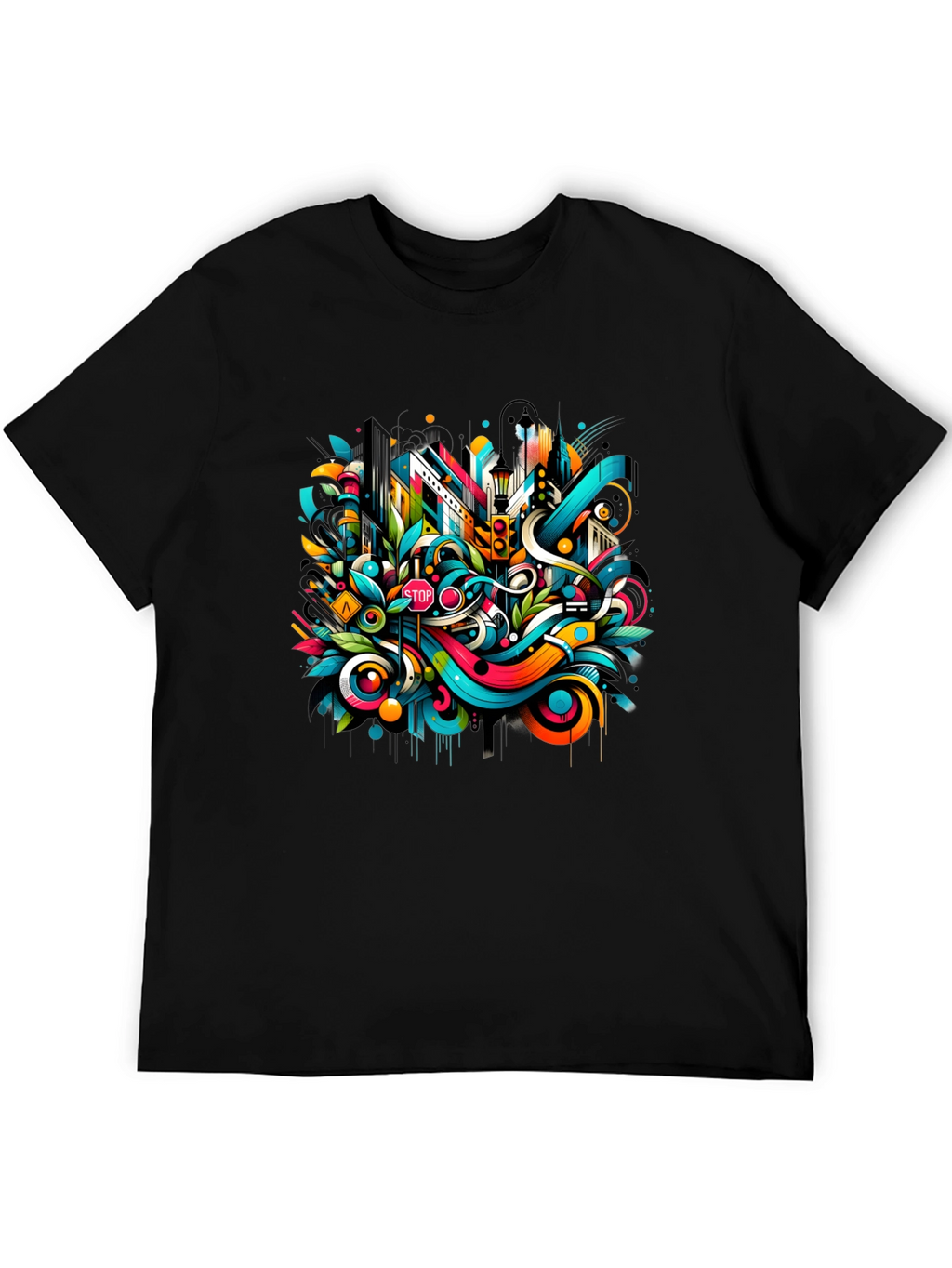 Urban Art Black T-Shirt