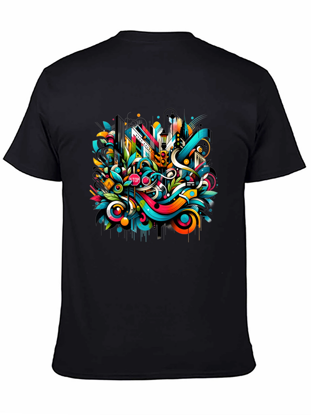 Urban Art Black T-Shirt