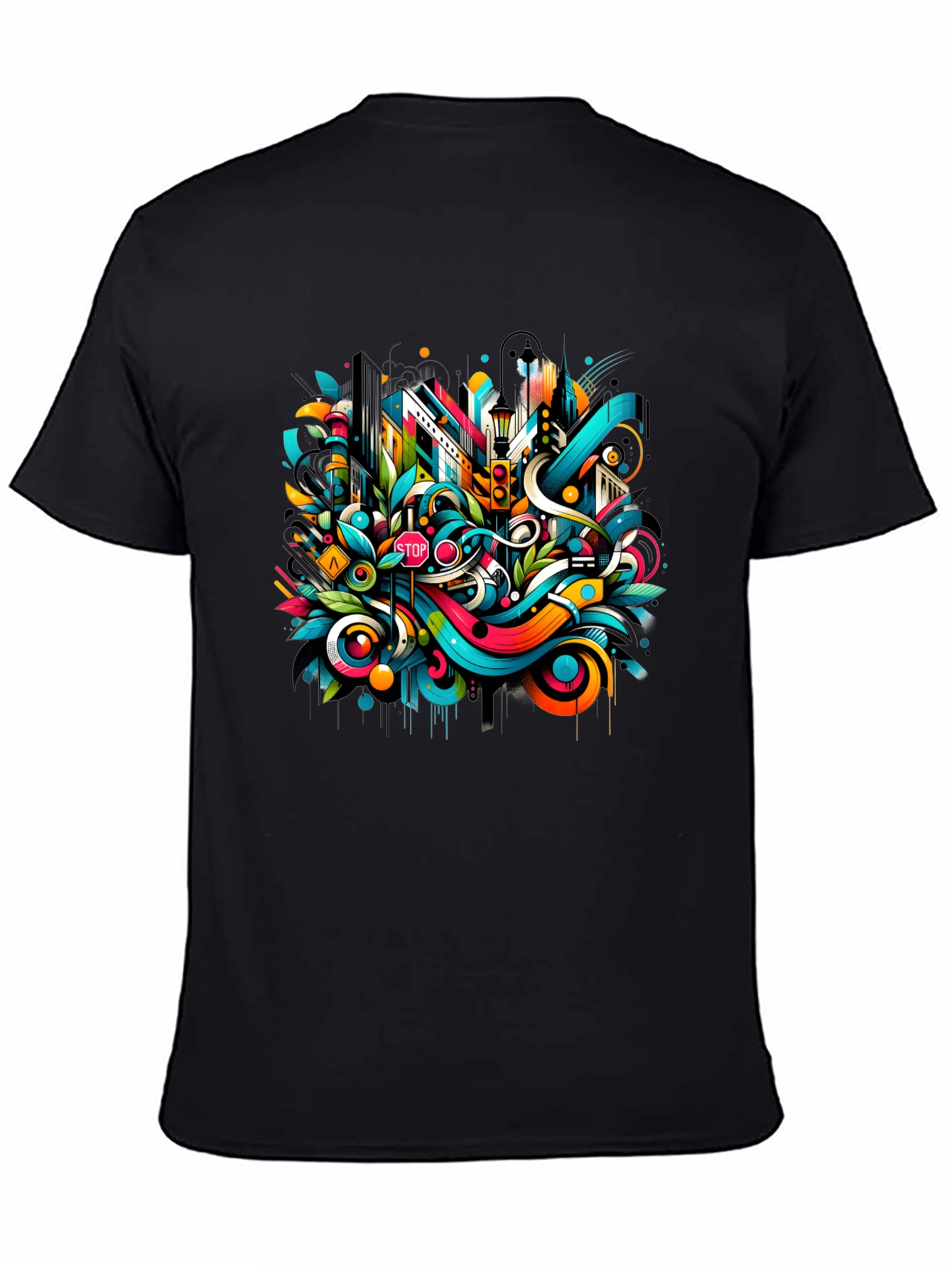 Urban Art Black T-Shirt