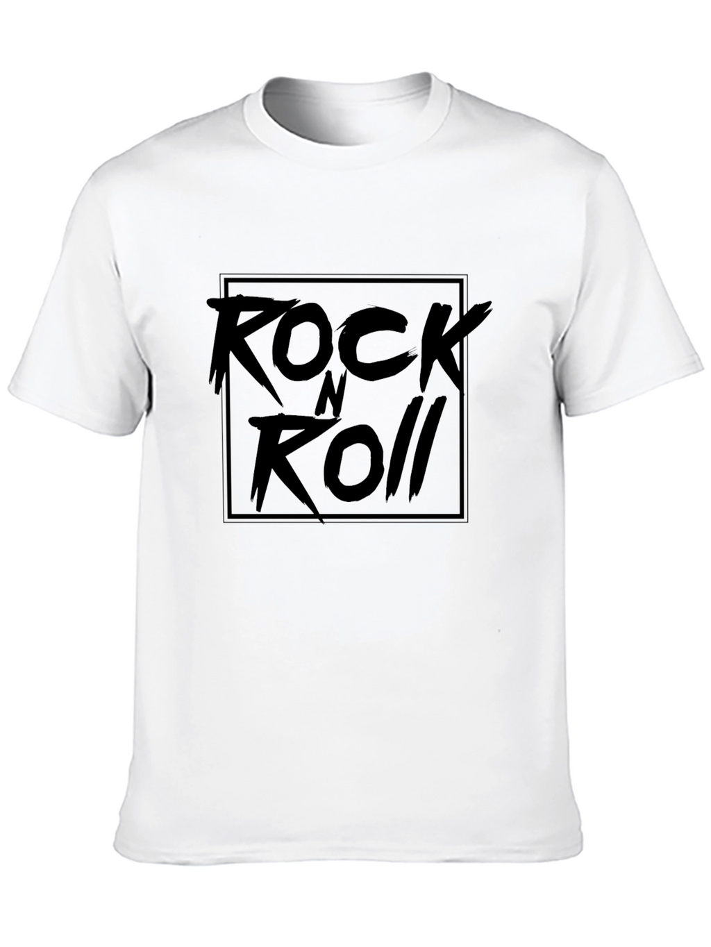 Rock N Roll Graphic Print Black T-Shirt