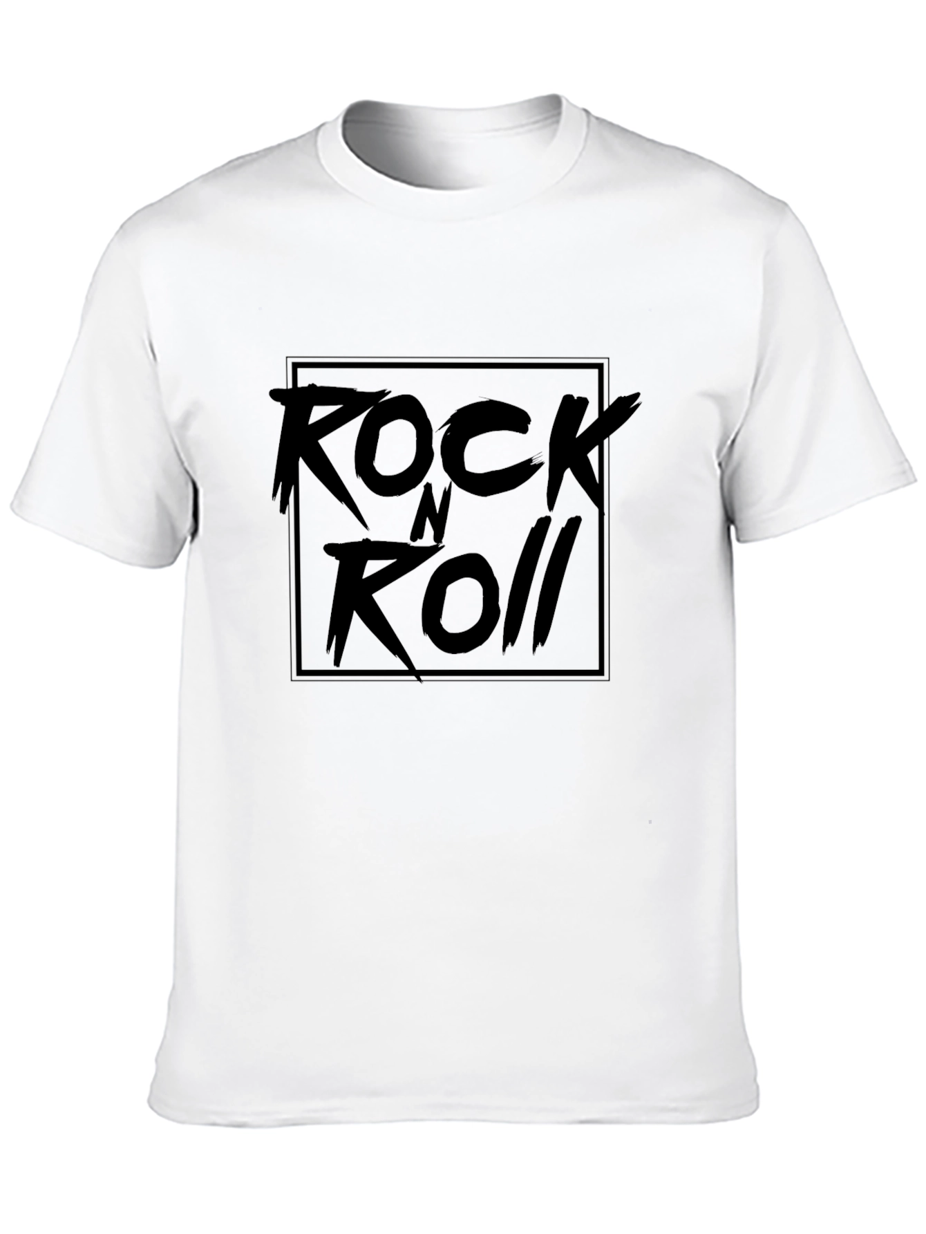 Rock N Roll Graphic Print Black T-Shirt