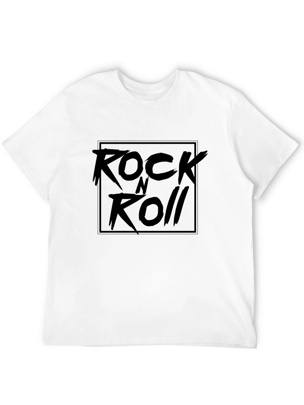 Rock N Roll Graphic Print Black T-Shirt