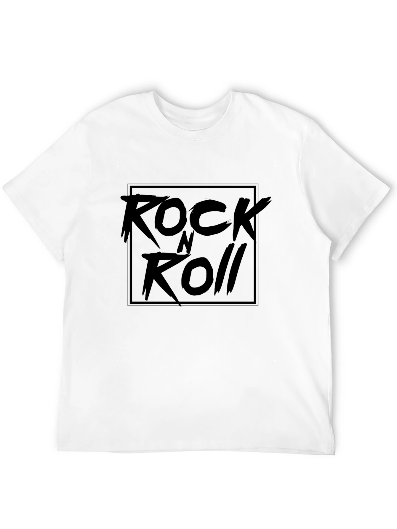 Rock N Roll Graphic Print Black T-Shirt