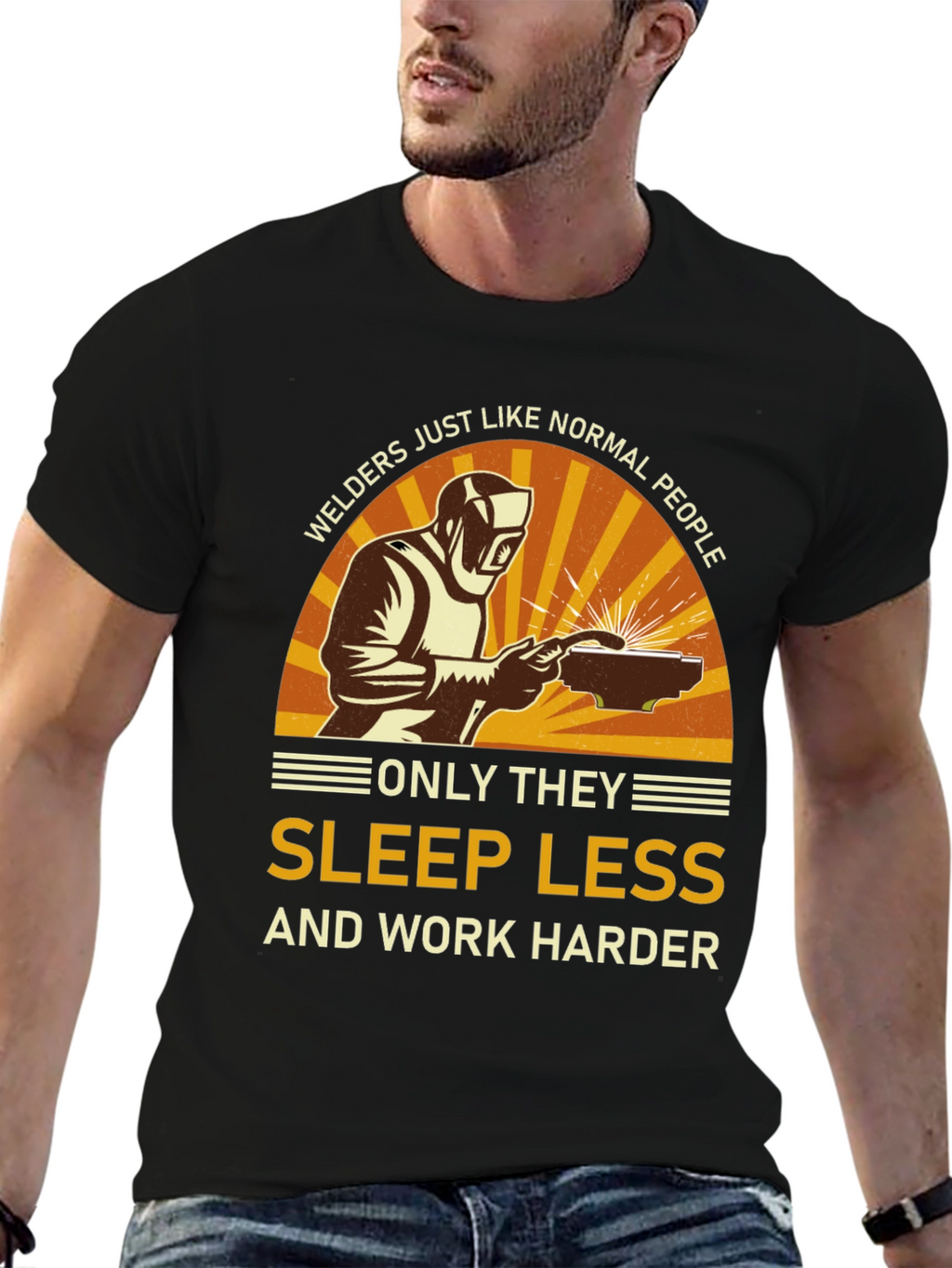 Welder T-Shirt - Sleep Less Work Harder Tee