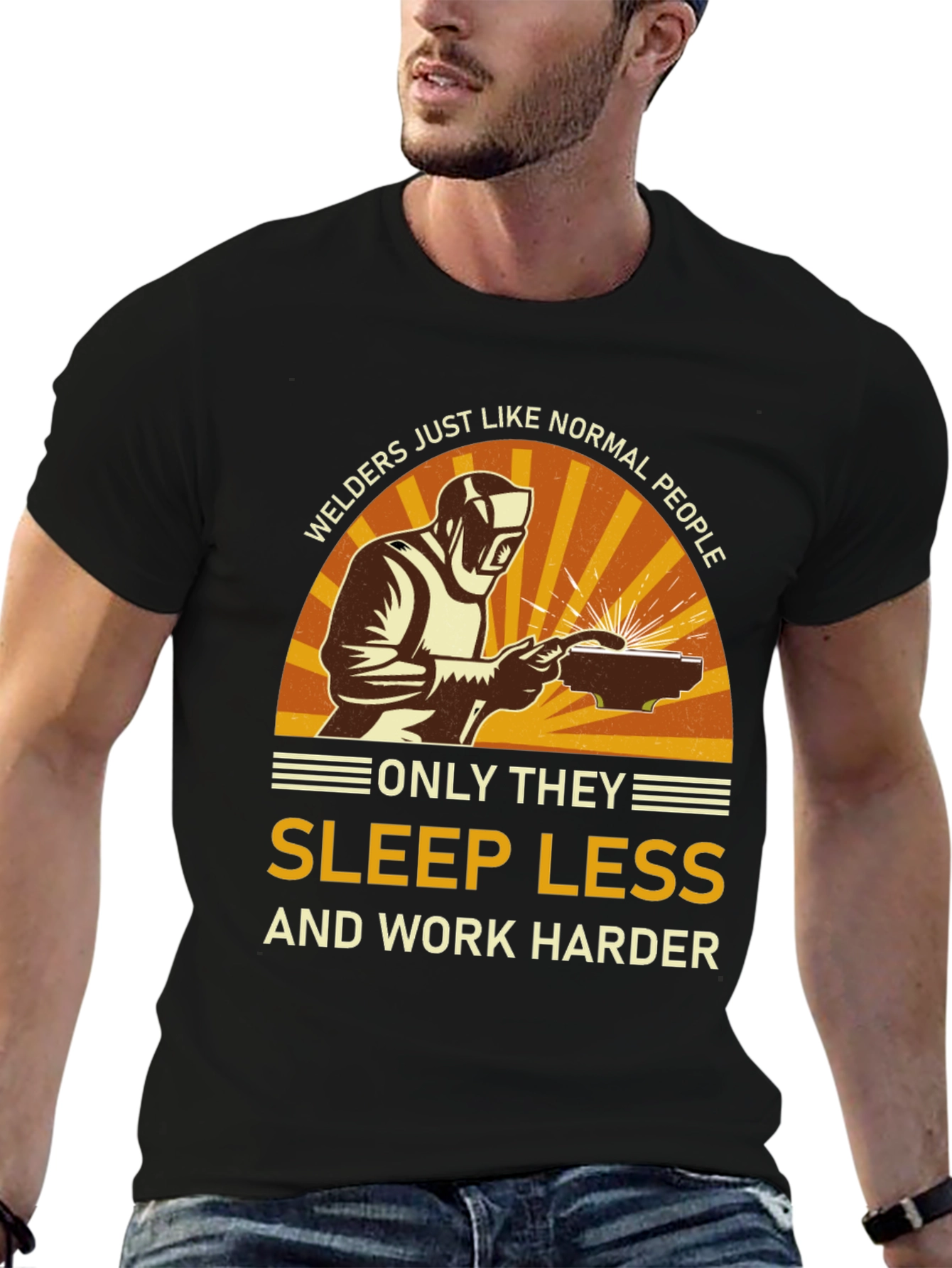 Welder T-Shirt - Sleep Less Work Harder Tee
