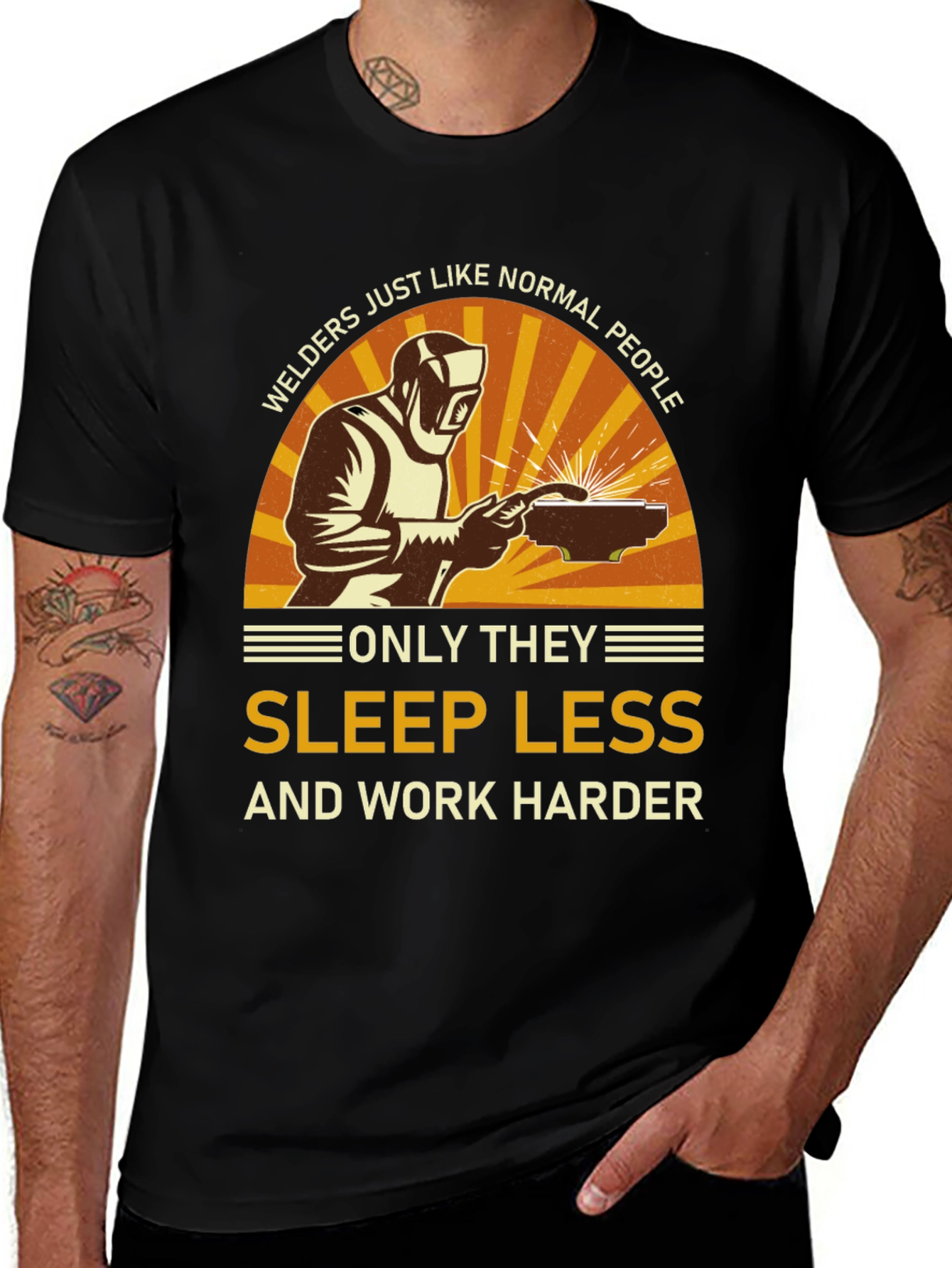 Welder T-Shirt - Sleep Less Work Harder Tee