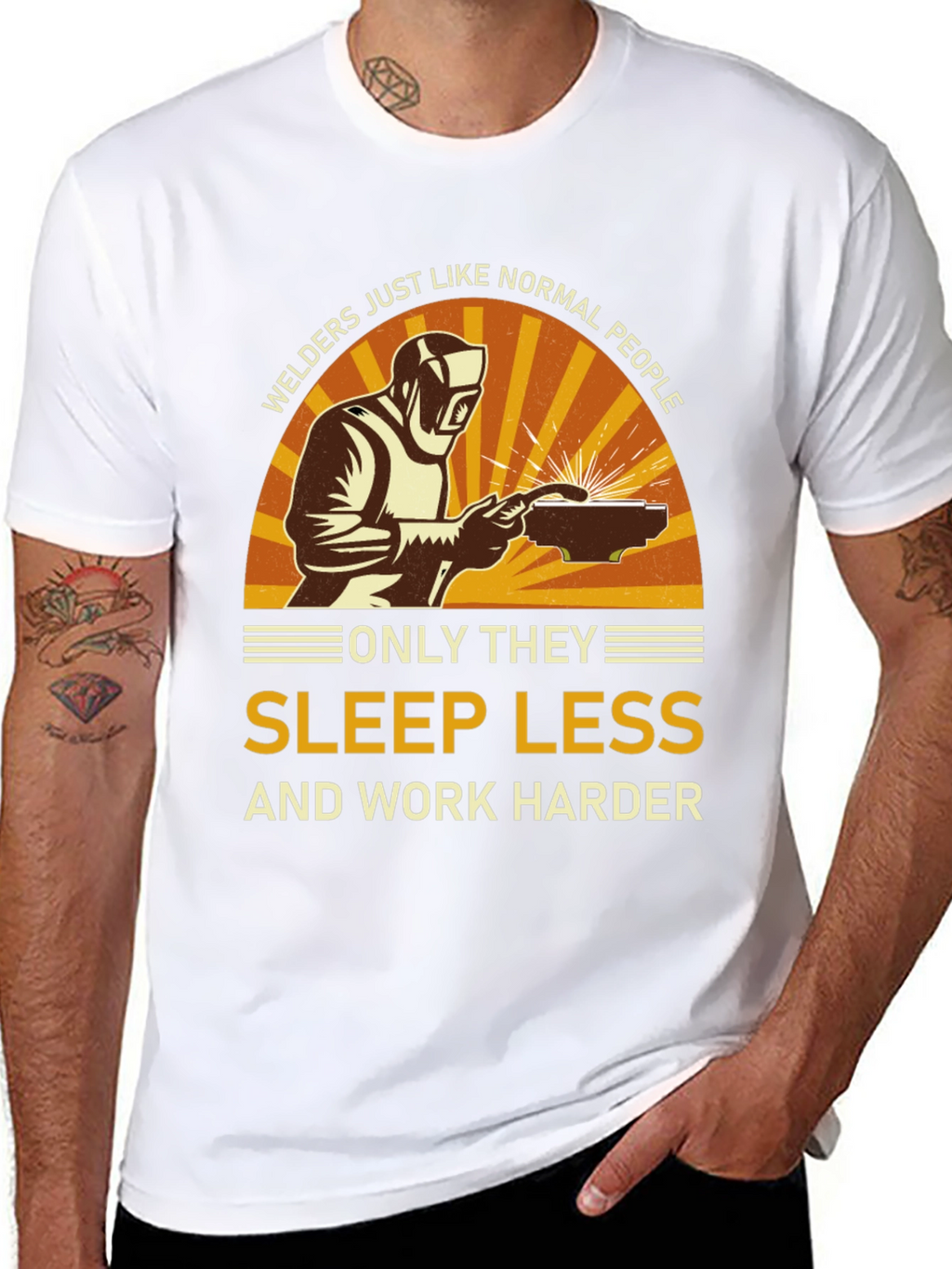 Welder T-Shirt - Sleep Less Work Harder Tee