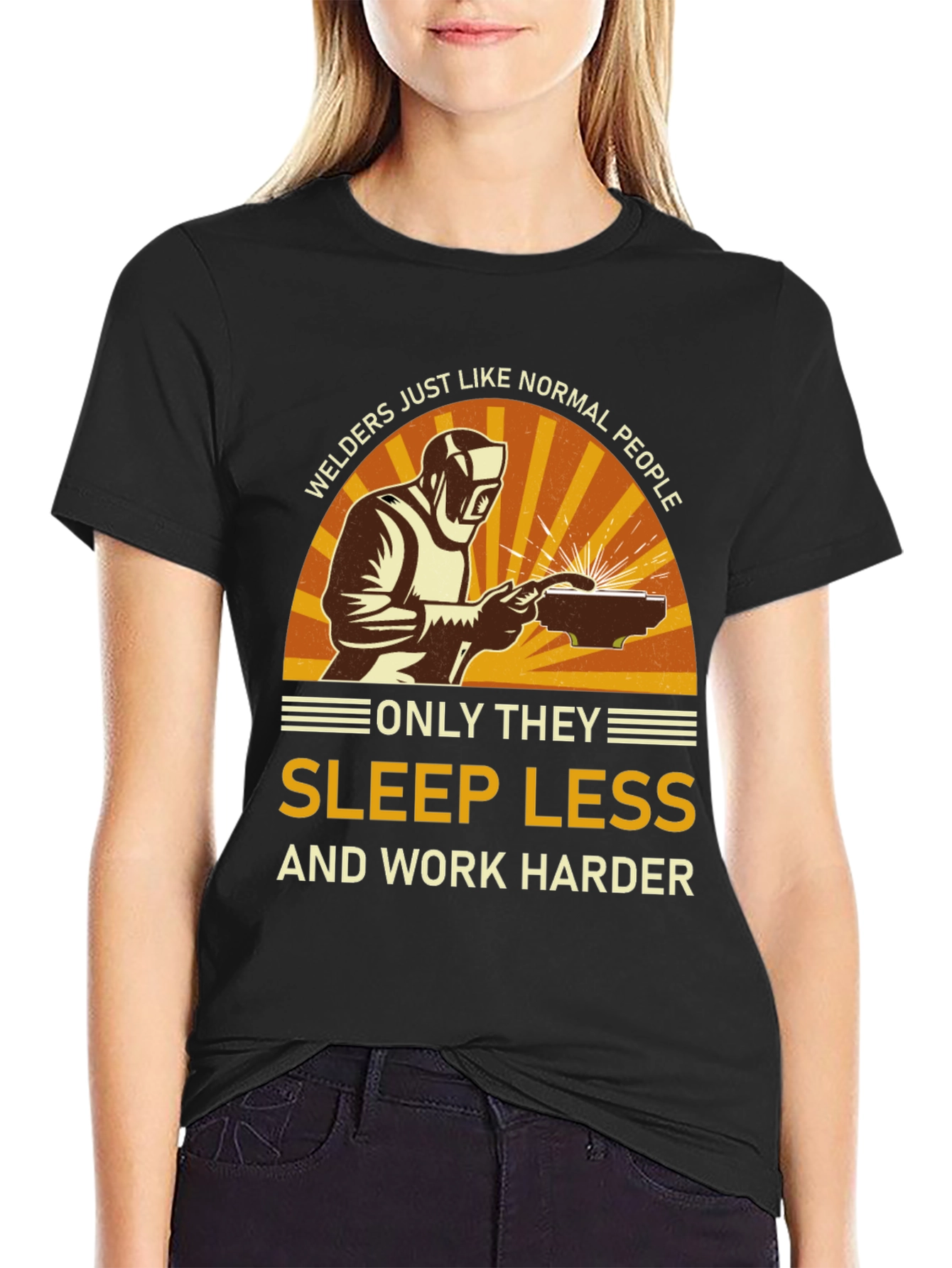 Welder T-Shirt - Sleep Less Work Harder Tee