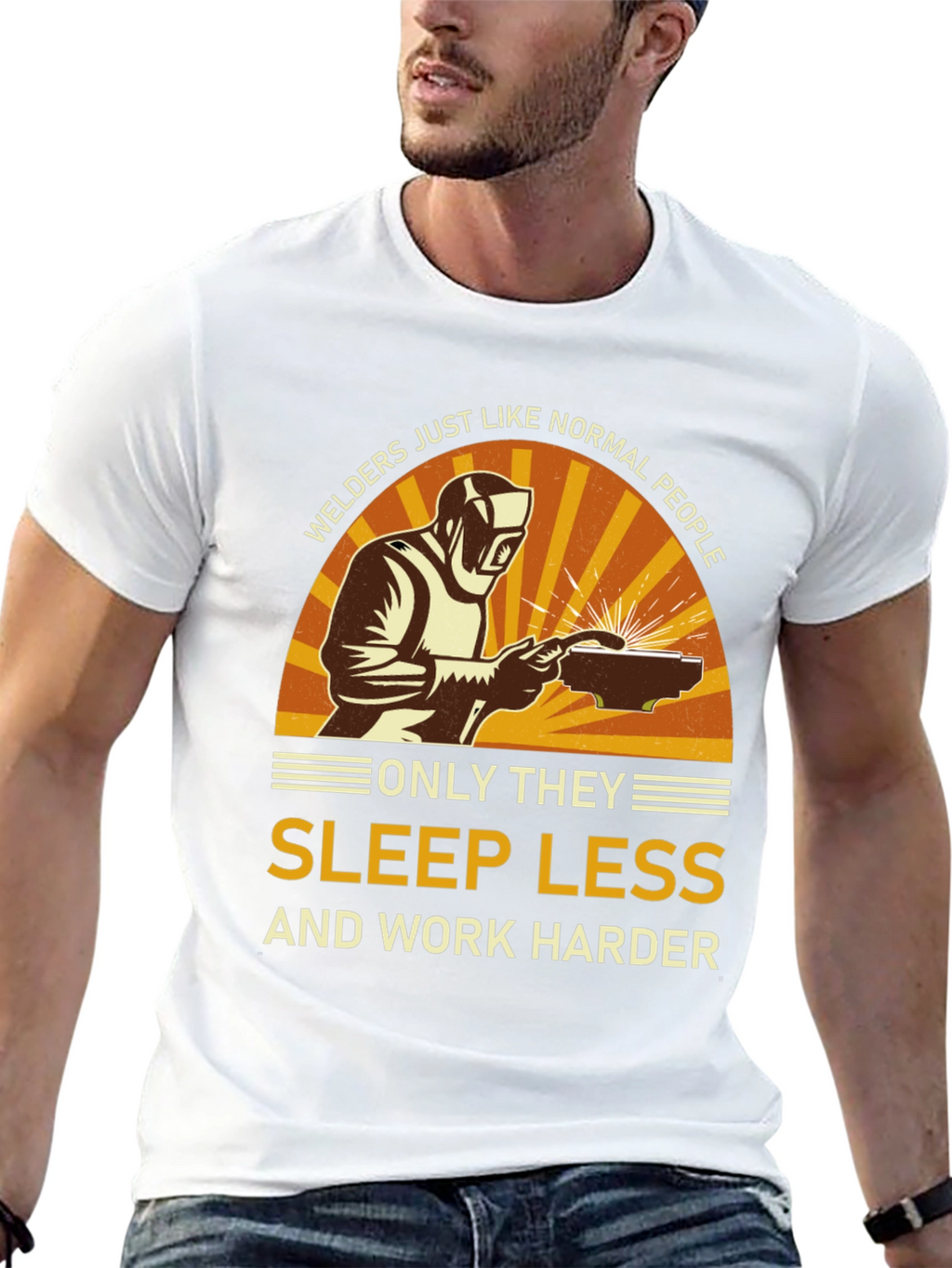 Welder T-Shirt - Sleep Less Work Harder Tee