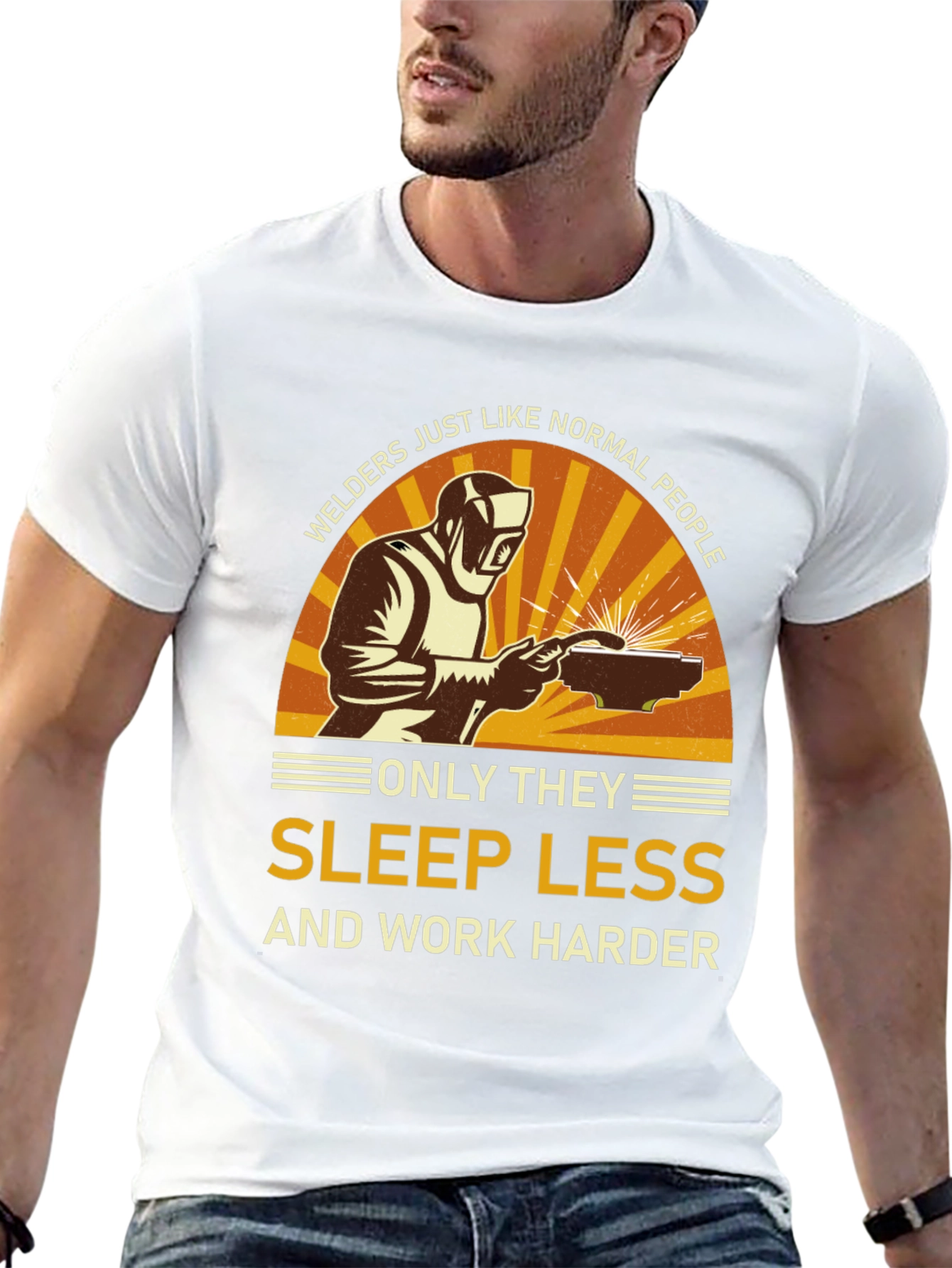 Welder T-Shirt - Sleep Less Work Harder Tee