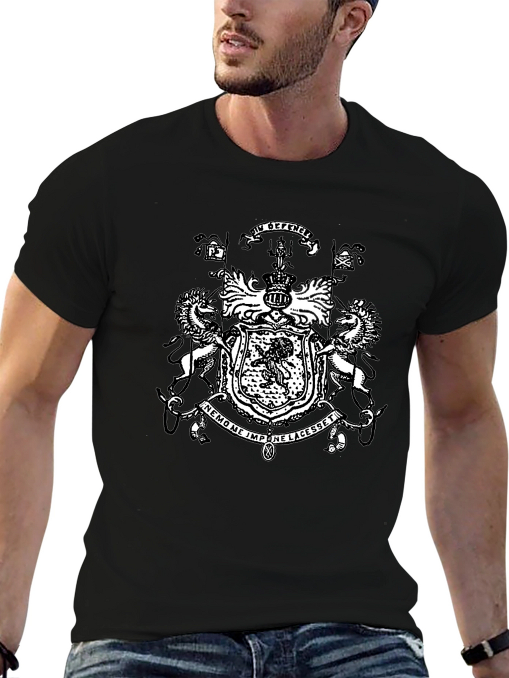 Embroidered Crest Graphic Tee