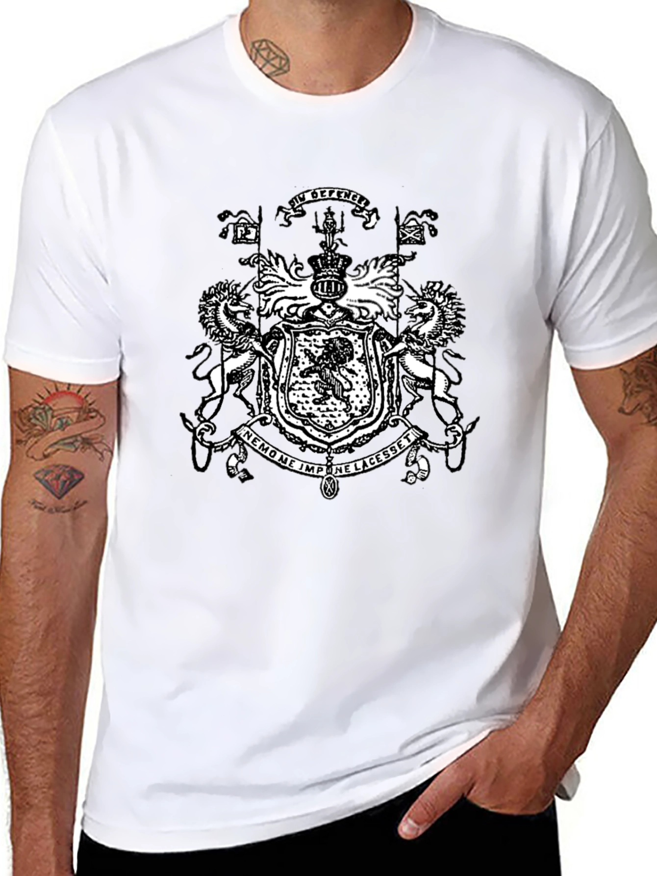 Embroidered Crest Graphic Tee