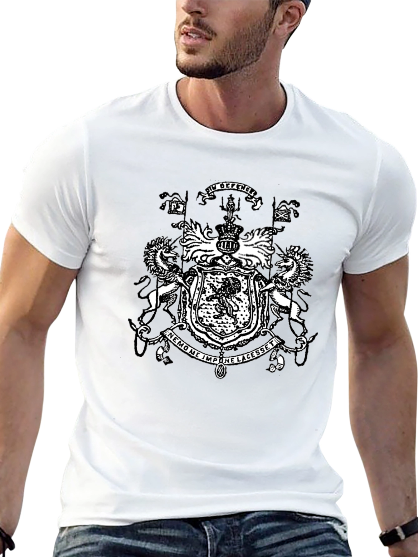 Embroidered Crest Graphic Tee